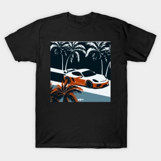 718 Cayman GT4 in the Palm Biome (Grey) T-Shirt